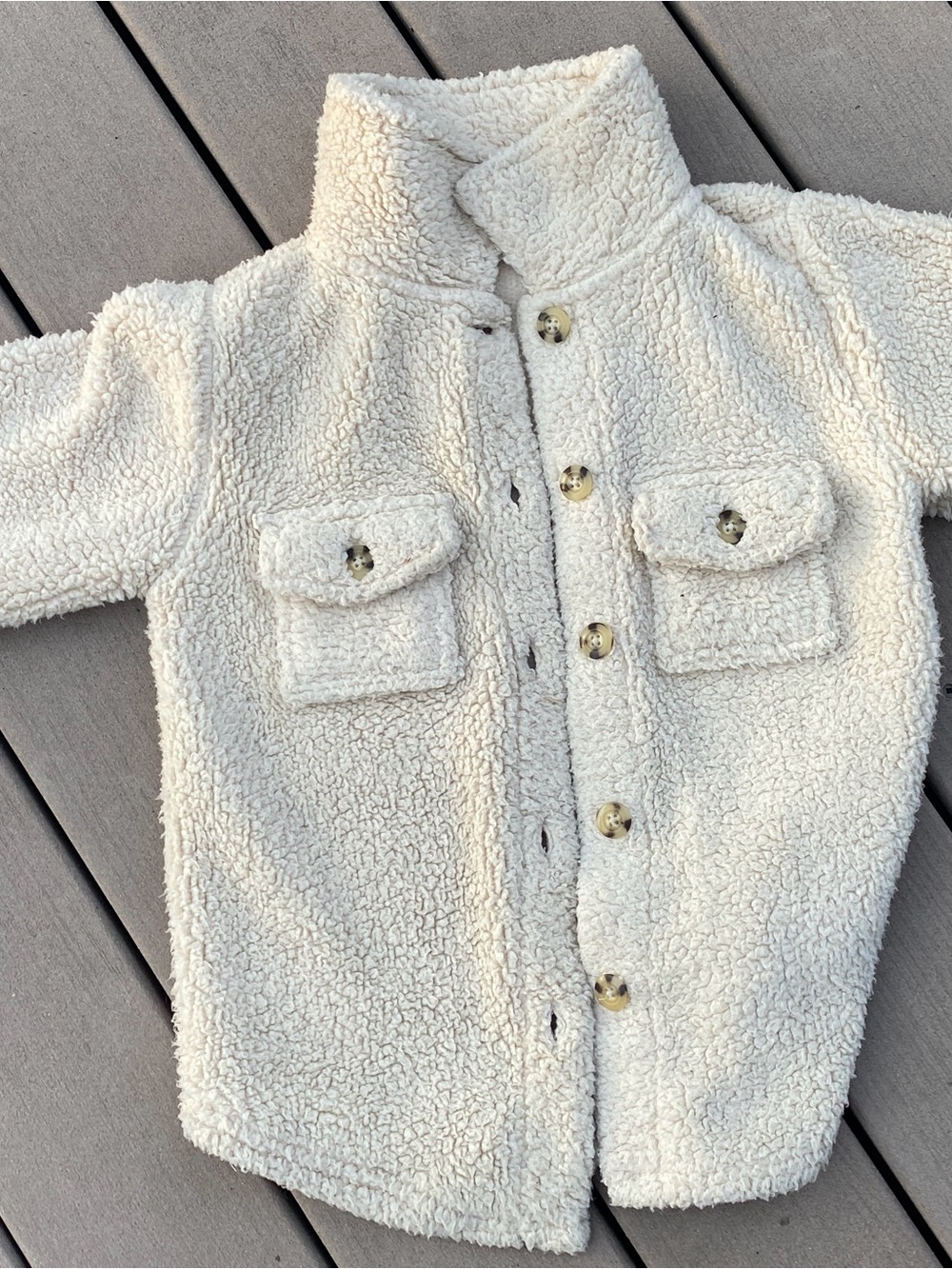 Roxy Cream Sherpa Kids Jacket